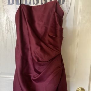 Urban Girl Nites Strapless gown in burgundy size 19/20
